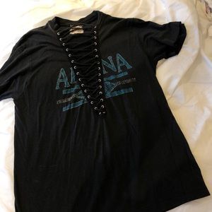 LF vintage lace up tee